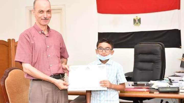 A young Egyptian student has been admitted to the Faculty of Science after passing the entrance exams and receiving the approval of the President of the Republic