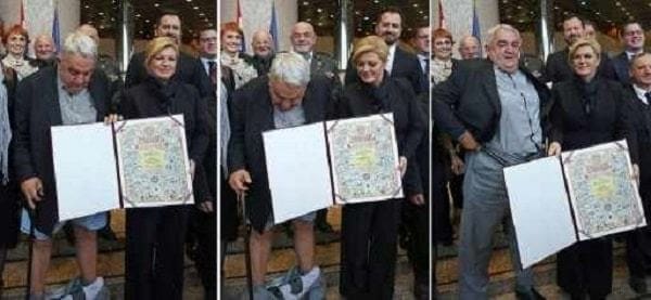 رجل سقط سرواله أمام رئيسة كرواتيا