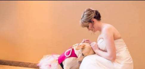 صورة جد مؤثرة تظهر فيها العروس فاليري مع كلبتها تجتاح مواقع الأنترنت