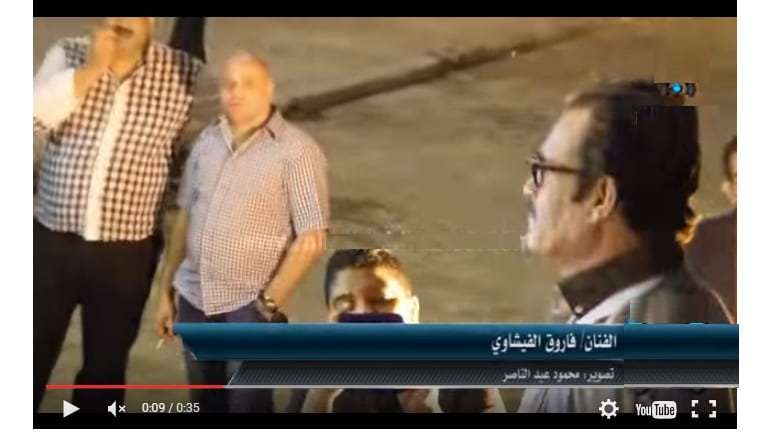 فاروق الفيشاوي في جنازة خالد صالح