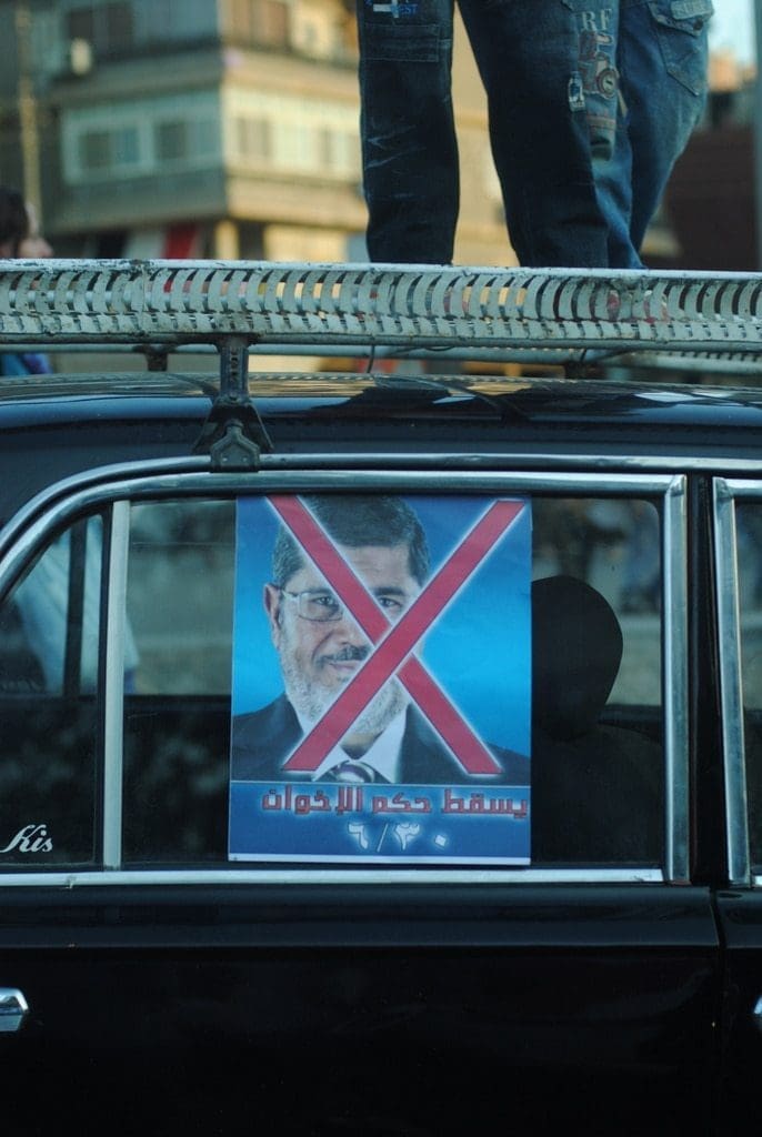 Anti-Morsi_poster_in_a_car