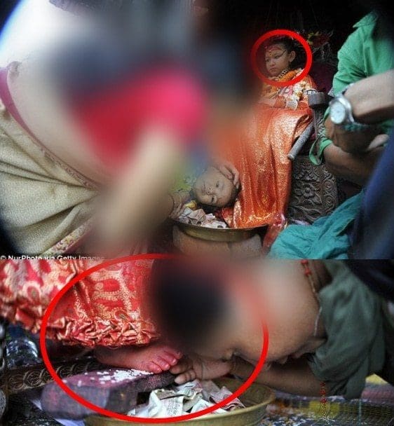 طفلة فى دولة نيبال أصبحت "إلهة" ويعبدونها ولكن لماذا؟ .. السبب صادم!!