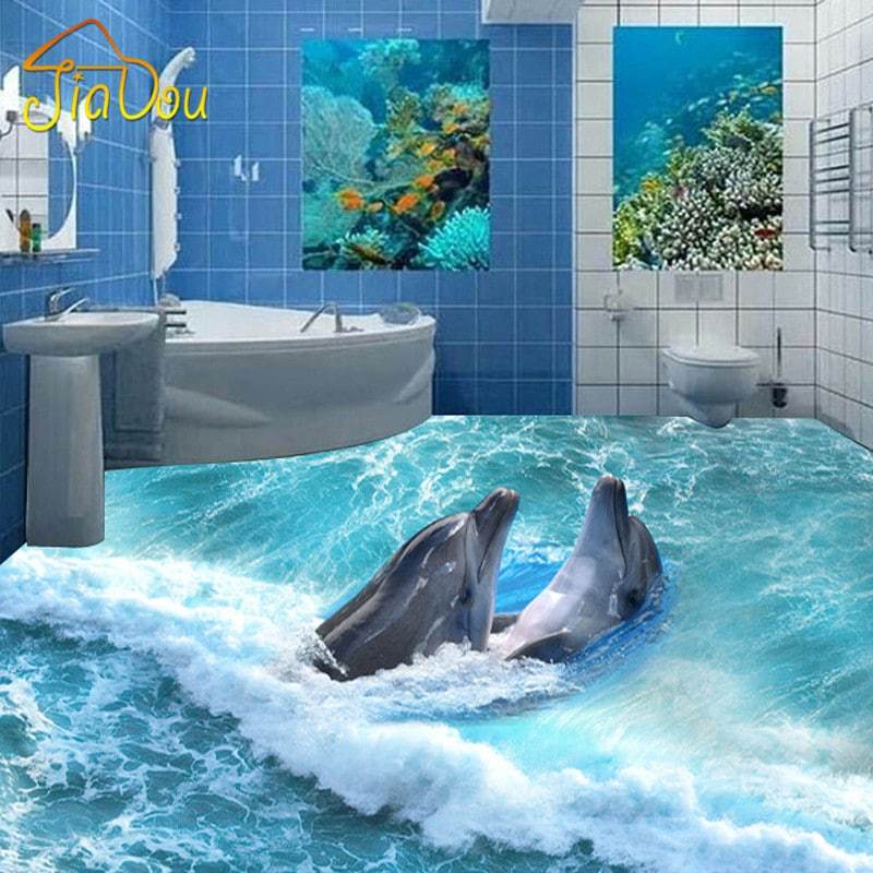 custom-photo-font-b-floor-b-font-wallpaper-3d-stereoscopic-dolphin-ocean-font-b-bathroom-b