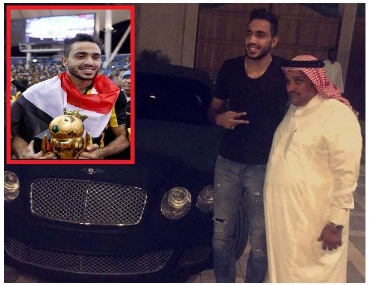 اللاعب محمود عبد المنعم يفوز بهدية سيارة بنتلي بعد هدف الفوز على نادي النصر في جده