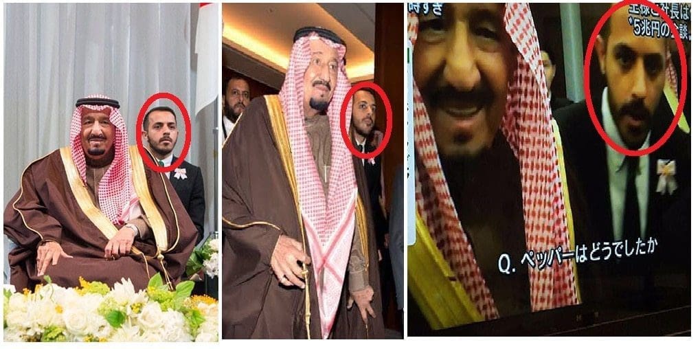 عثمان المزيد المبتعث السعودي الذي جلس خلف الملك سلمان في زيارته لليابان
