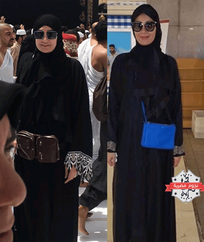 غادة عبد الرازق وابنتها روتنا يؤديان العمرة