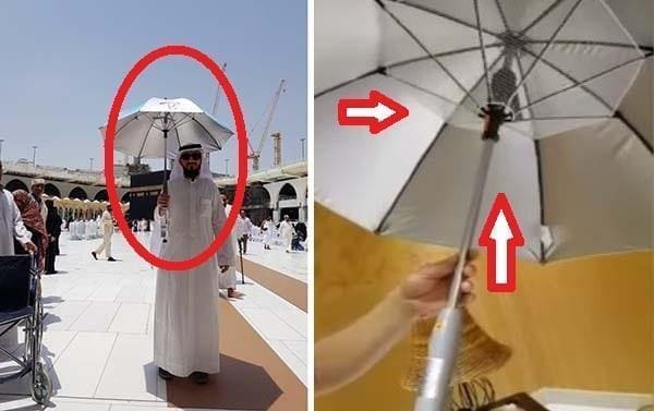مظلة مكة المكيفة لمساعدة الحجاج ضد ضربات الشمس في موسم الحج