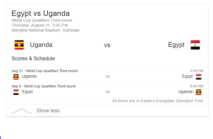 موعد مباراة مصر وأوغندا