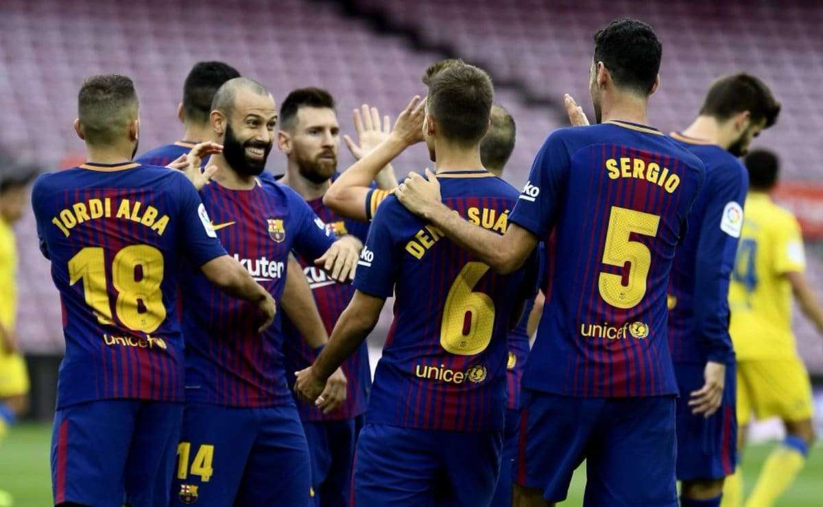 ملخص مباراة برشلونة 3 - 0 لاس بالماس في الدوري الإسباني الأحد 1-10-2017 بدون حضور جماهير