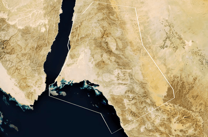 حدود منطقة مشروع نيوم السعودي - المشروع الأضخم في المملكة
