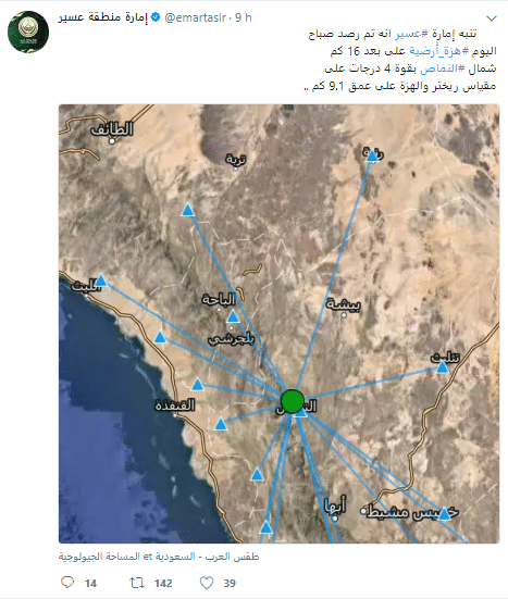 الصفحة الرسمية لإمارة منطقة عسير على الشبكة الاجتماعية تويتر