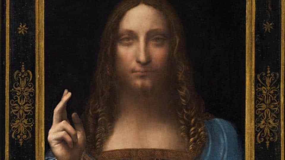 لوحة المسيح للفنان العالمي ليوناردو دافنشي