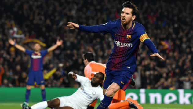 الأرجنتيني ليونيل ميسي نجم برشلونة يحرز 100 هدف في مسابقات دوري ابطال أوروبا