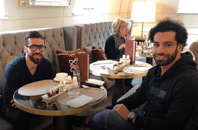 لقاء السعيد ومحمد صلاح في لندن