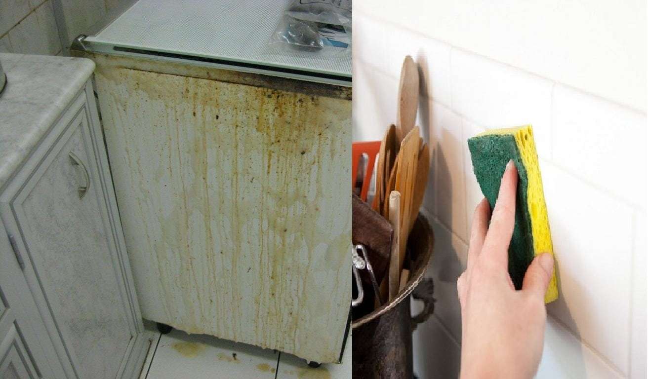 تنظيف جدران المطبخ من الدهون الصعبة