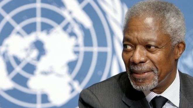 كوفي عنان الأمين العام السابق للأمم المتحدة يتوفى عن عمر يناهز الـ 80 عامًا