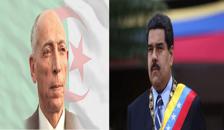 الرئيس الفنزويلي مادورو والرئيس الجزائري الراحل محمد بوضياف