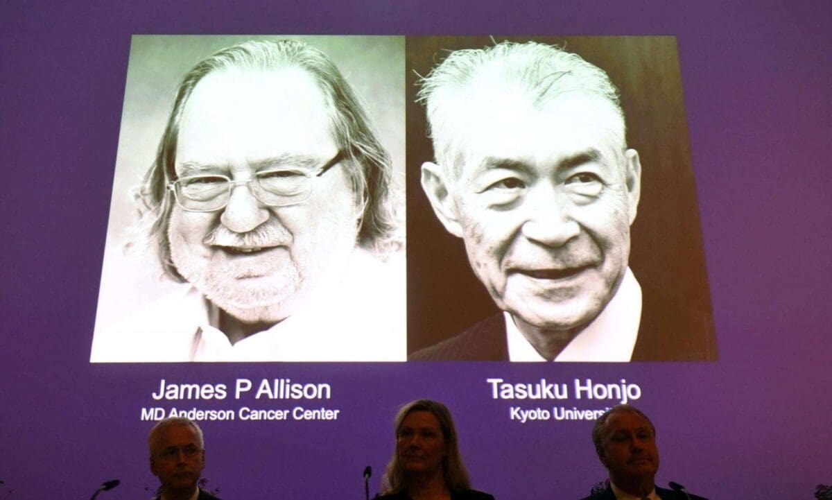 جيمس أليسون وتسوكو هونجو الفائزان بجائزة نوبل للطب 2018