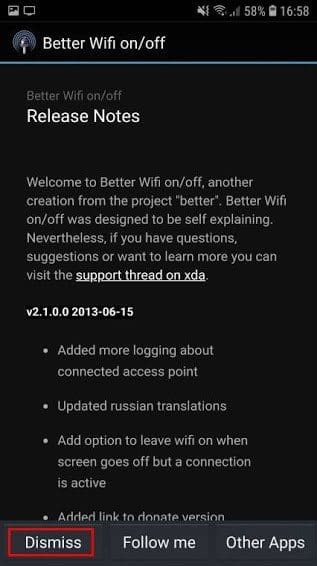 خطوات تشغيل برنامج Better Wifi On/Off‏