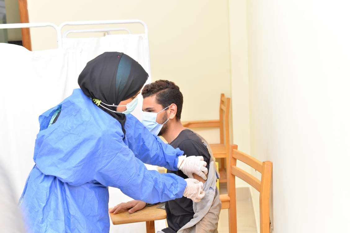 تطعيمات الطلاب في جامعة كفر الشيخ 2021