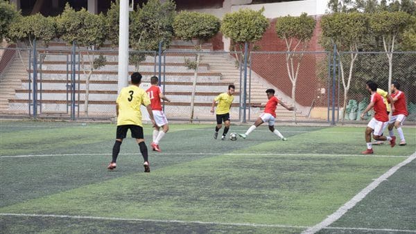 فريق جامعة الفيوم لكرة القدم الخماسية يتعادل مع عين شمس بدورة الجامعات