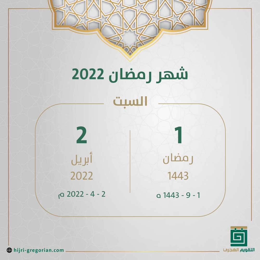 تعرف على موعد أول أيام رمضان 2022 ، ومواعيد الإفطار والإمساك