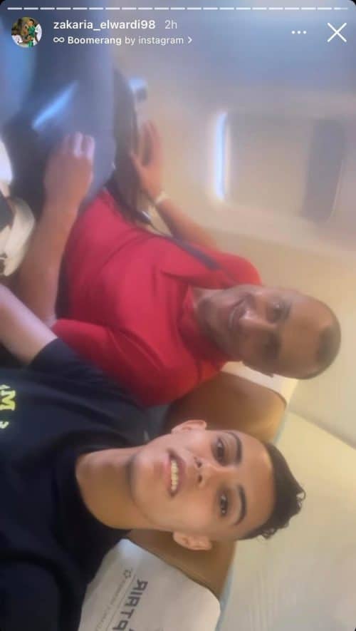 زكريا الوردي في الطائرة متوجهاً إلى القاهرة للتوقيع للزمالك