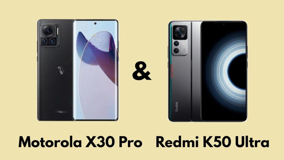 مقارنة المواصفات Motorola X30 Pro & Redmi K50 Ultra والأسعار