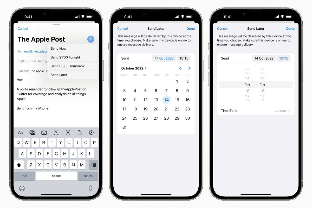 How to schedule emails with iOS 16 The Apple Post