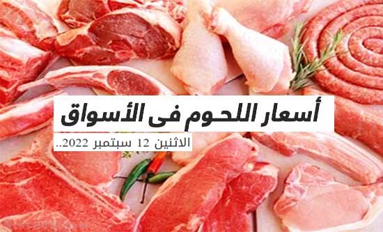 أسعار اللحوم الحمراء في الأسواق المصرية اليوم الإثنين 12 سبتمبر 2022