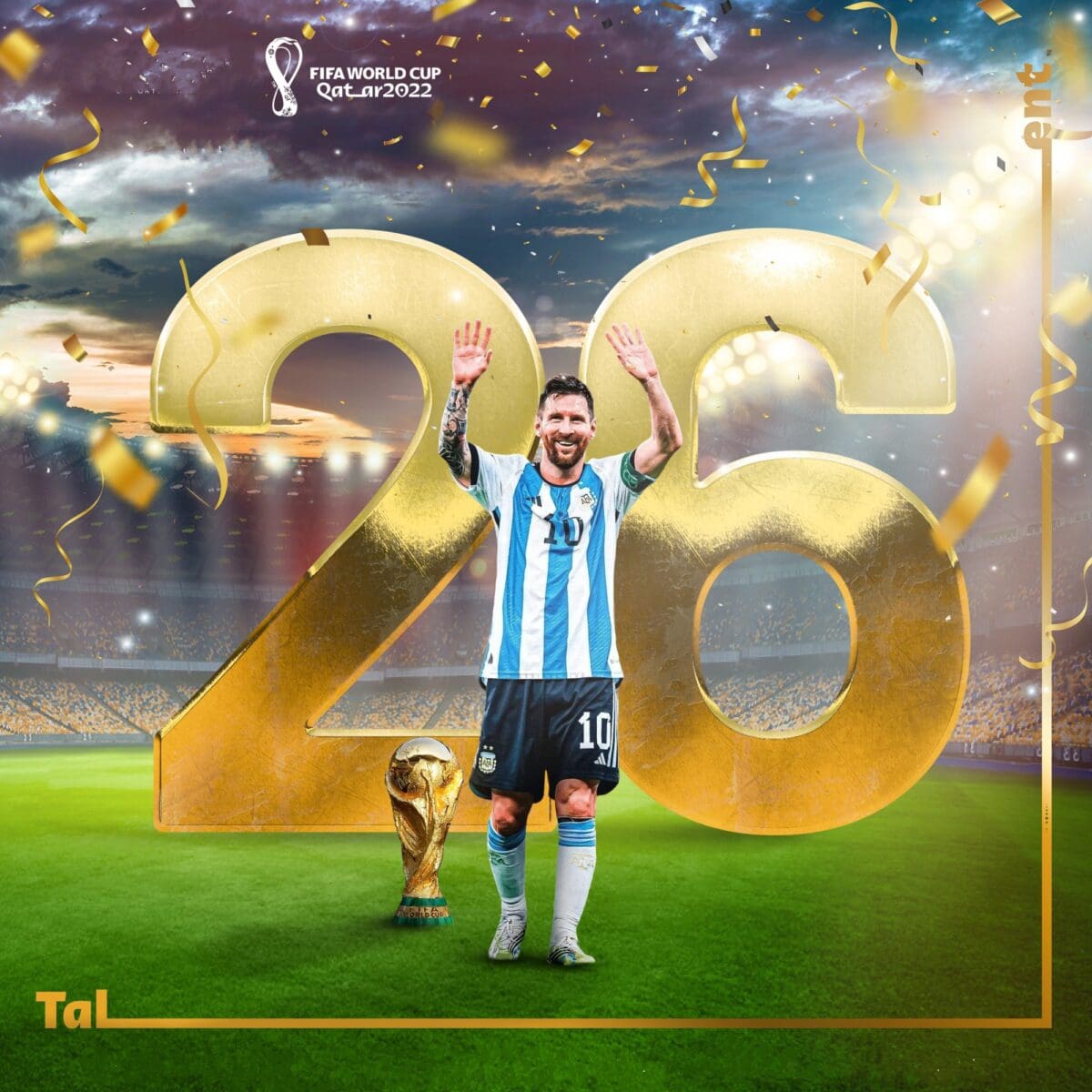 الأرجنتيني ليونيل ميسي أكثر اللاعبين مشاركة في نهائيات كأس العالم بواقع 26 مباراة
