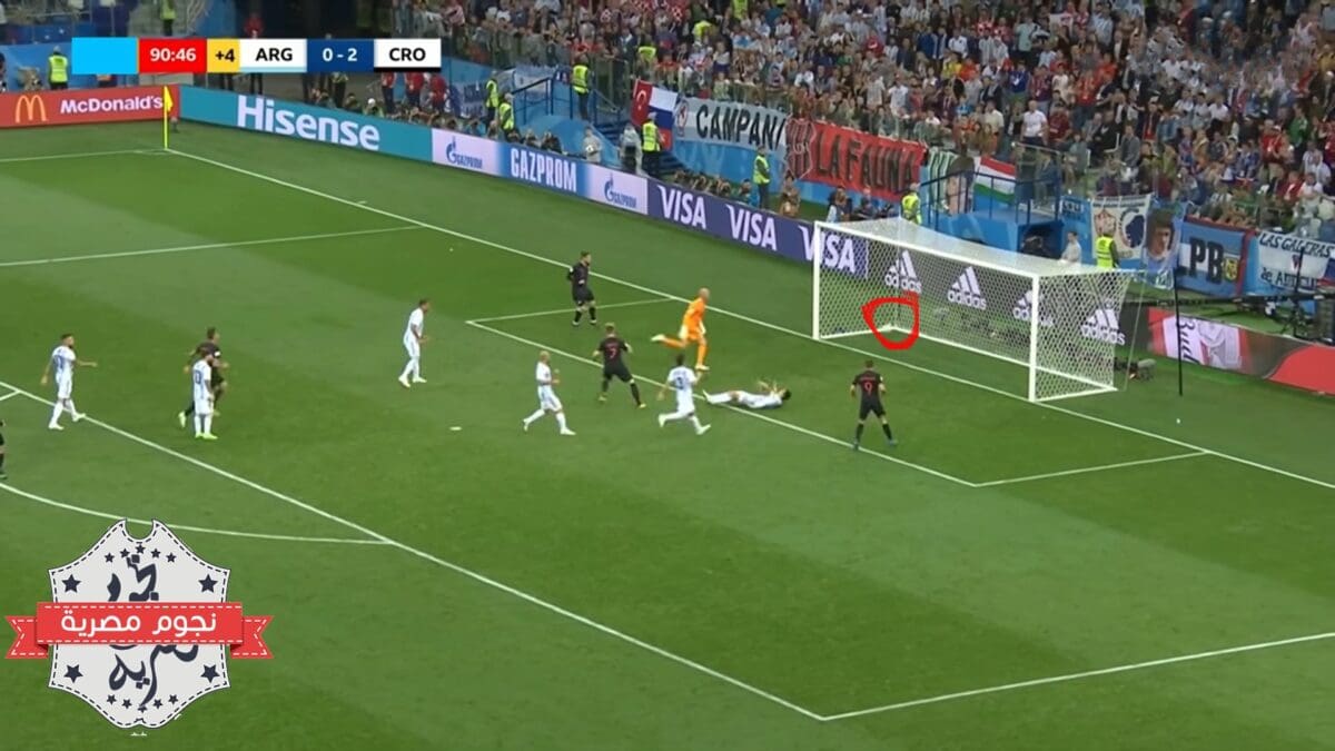 لحظة دخول الهدف الثالث في مواجهة الأرجنتين وكرواتيا بكأس العالم روسيا 2018
