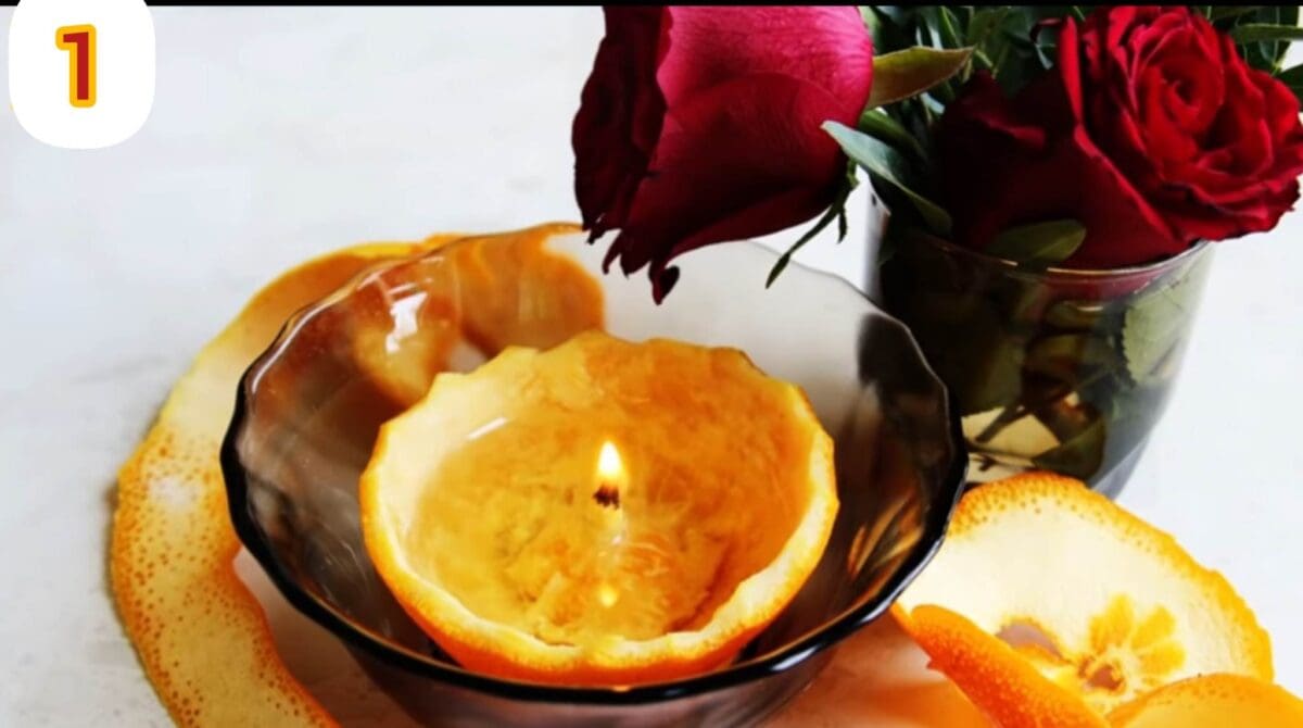 هل تعلم أنك يمكنك صنع شمعة من قشر البرتقال؟ 