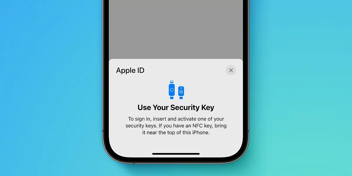iOS 16.3 security key