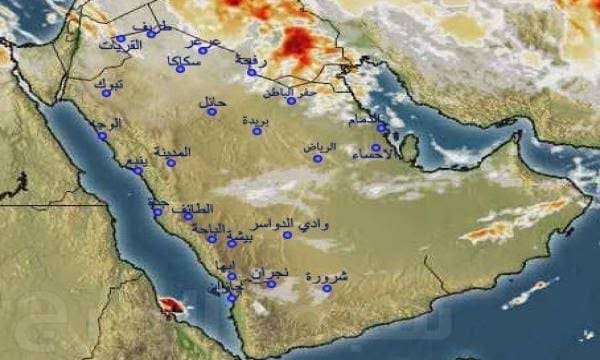 حالة الطقس في المملكة العربية السعودية الآن