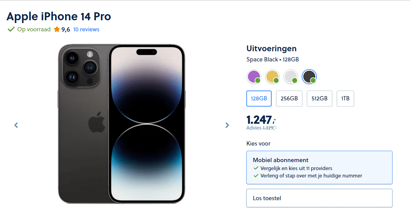 خصومات iPhone 14 Pro في هولندا