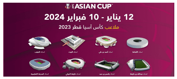ملاعب بطولة كأس أسيا في قطر 2023