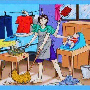 مهام المرأة في المنزل