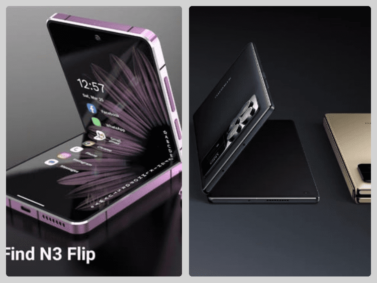 هاتفي أوبو Find N3 Flip وشاومي Mix Fold 3 القابلين للطي