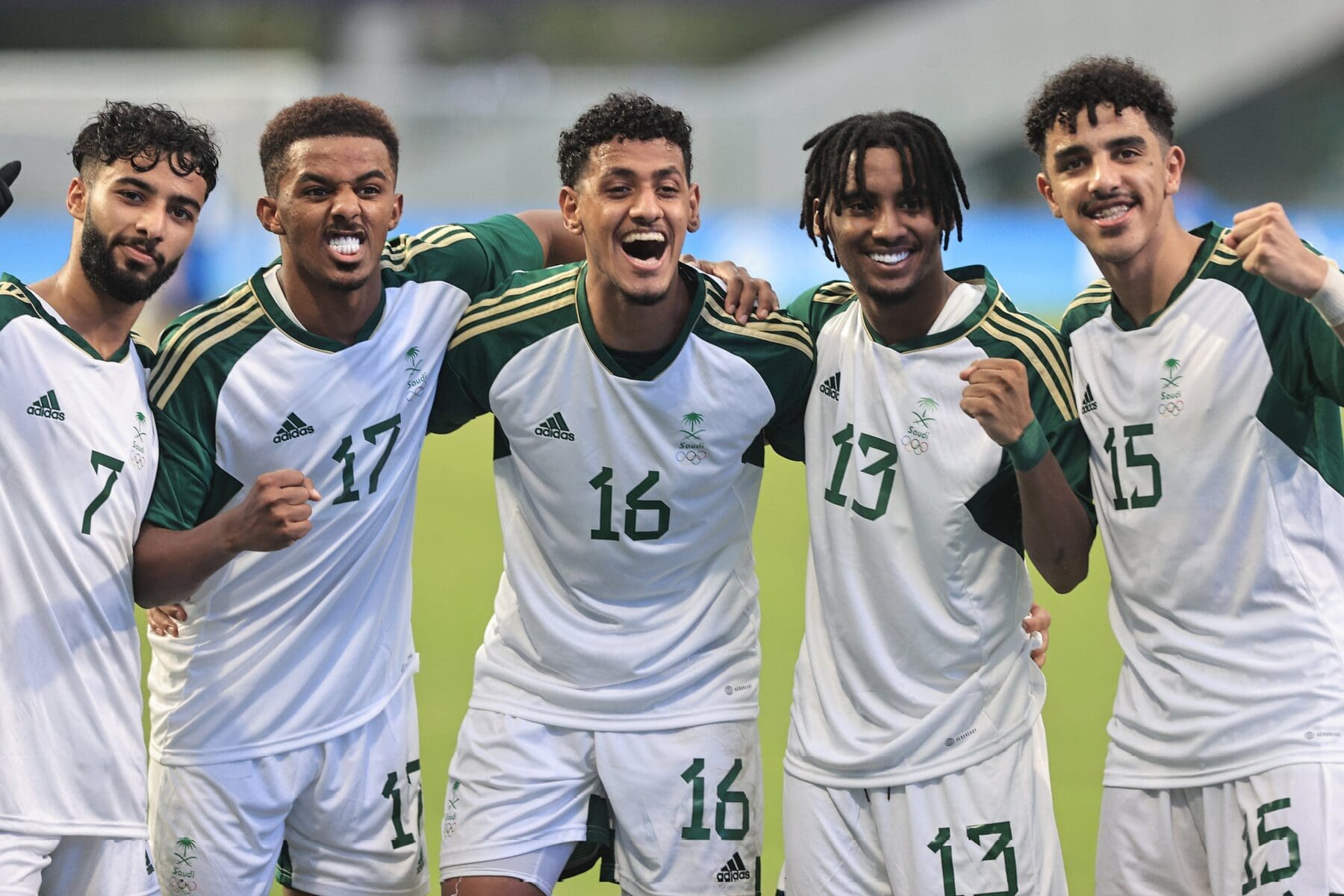 فرحة لاعبي السعودية - مصدر الصورة: حساب المنتخب السعودي على تويتر