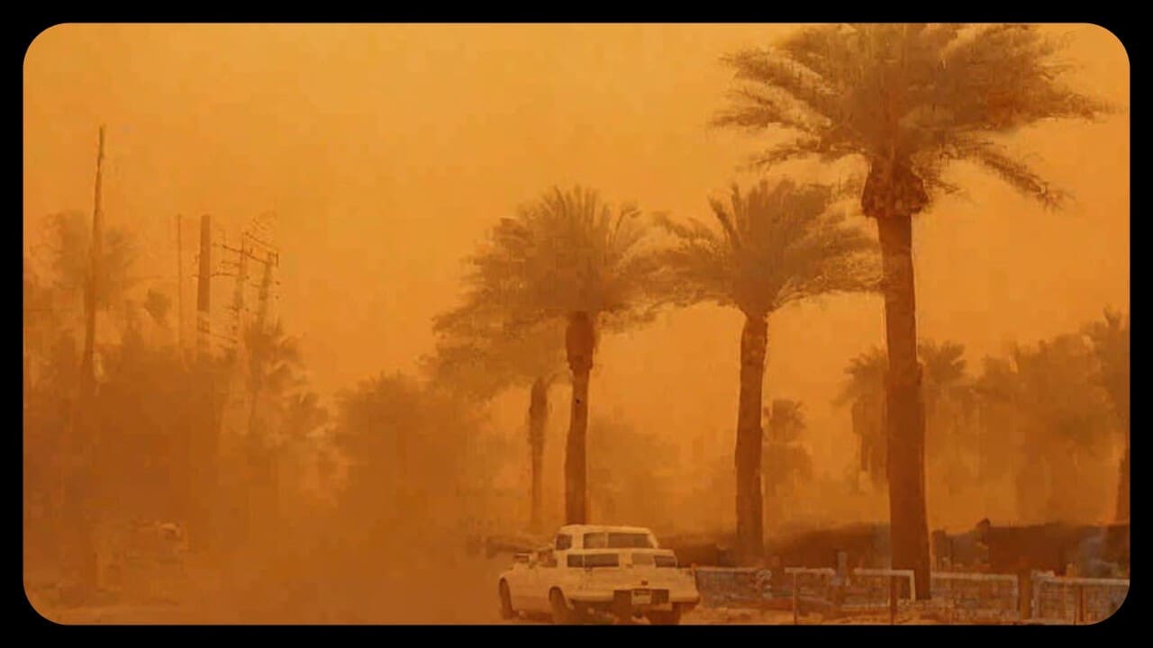 عاصفة ترابية في مصر _ مصدر الصورة: موقع سكاي نيوز