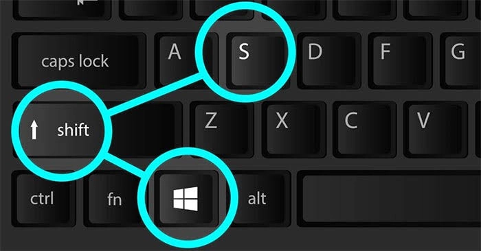التقاط صورة للشاشة باستخدام اختصار لوحة المفاتيح "Windows + Shift + S"
