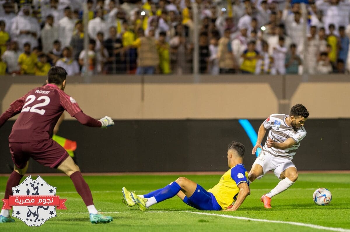 مباراة الطائي ضد النصر في دوري روشن السعودي للمحترفين