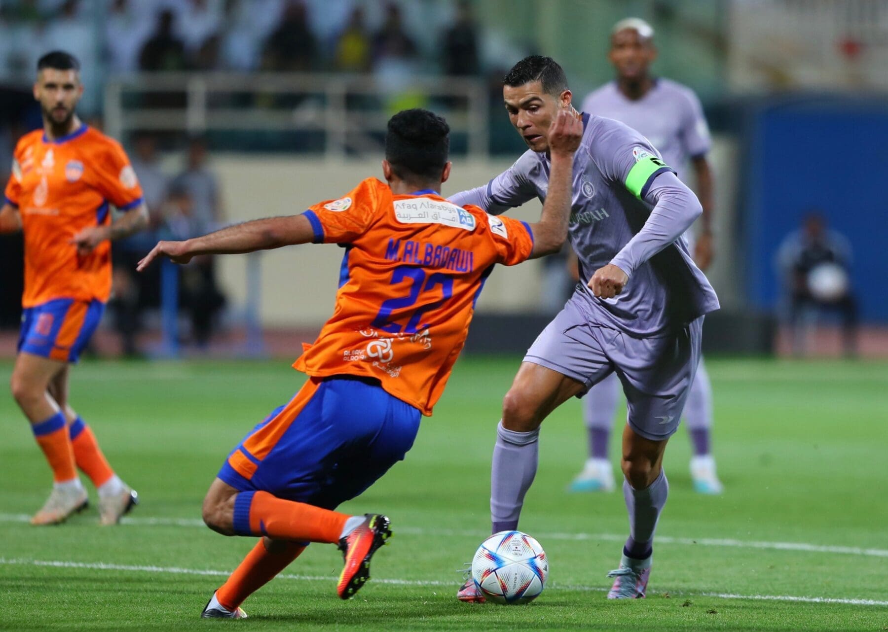 صورة تجمع بين لاعبي كل من نادي النصر والفيحاء