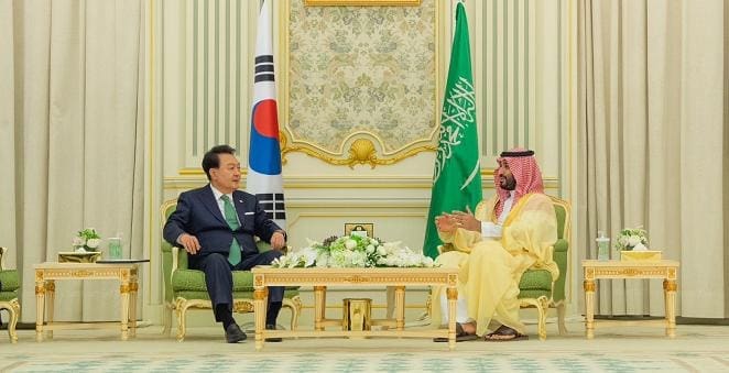 رئيس جمهورية كوريا وولي العهد السعودي
