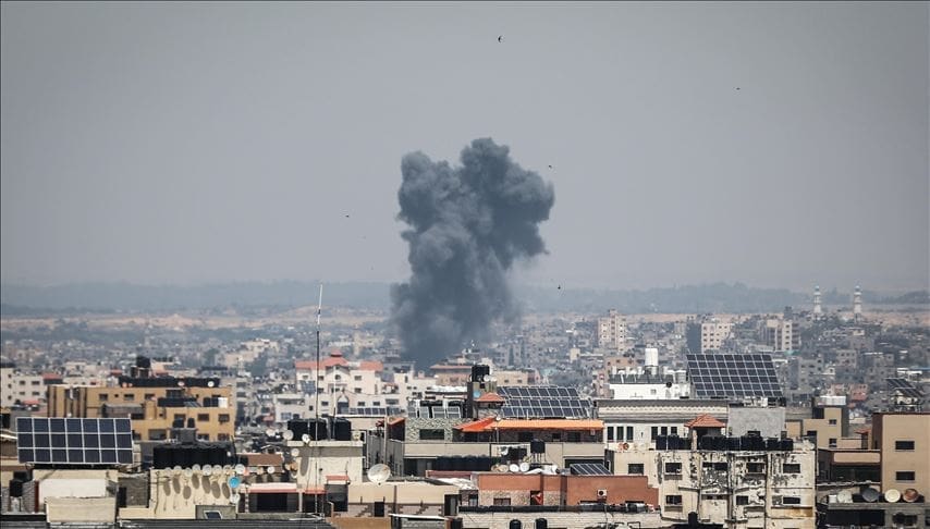 غارة جوية إسرائيلية على قطاع غزة _ المصدر: alkhaleejonline