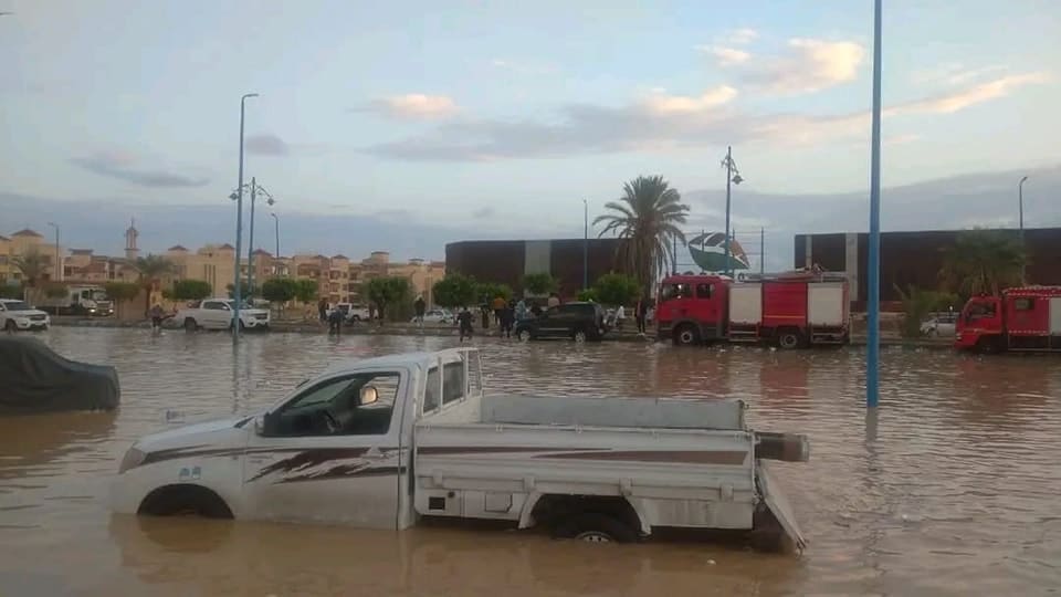 السيول في محافظة مطروح