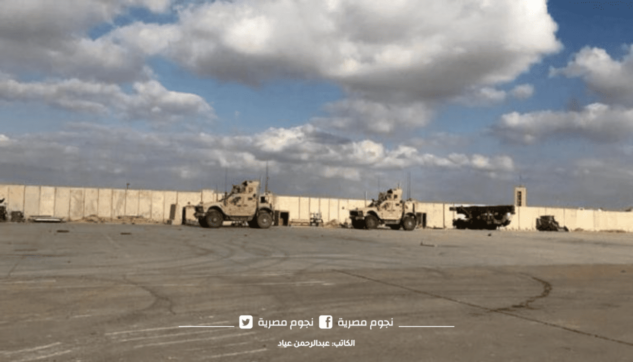 مدرعات عسكرية أمريكية في قاعدة عين الأسد الجوية بمحافظة الأنبار