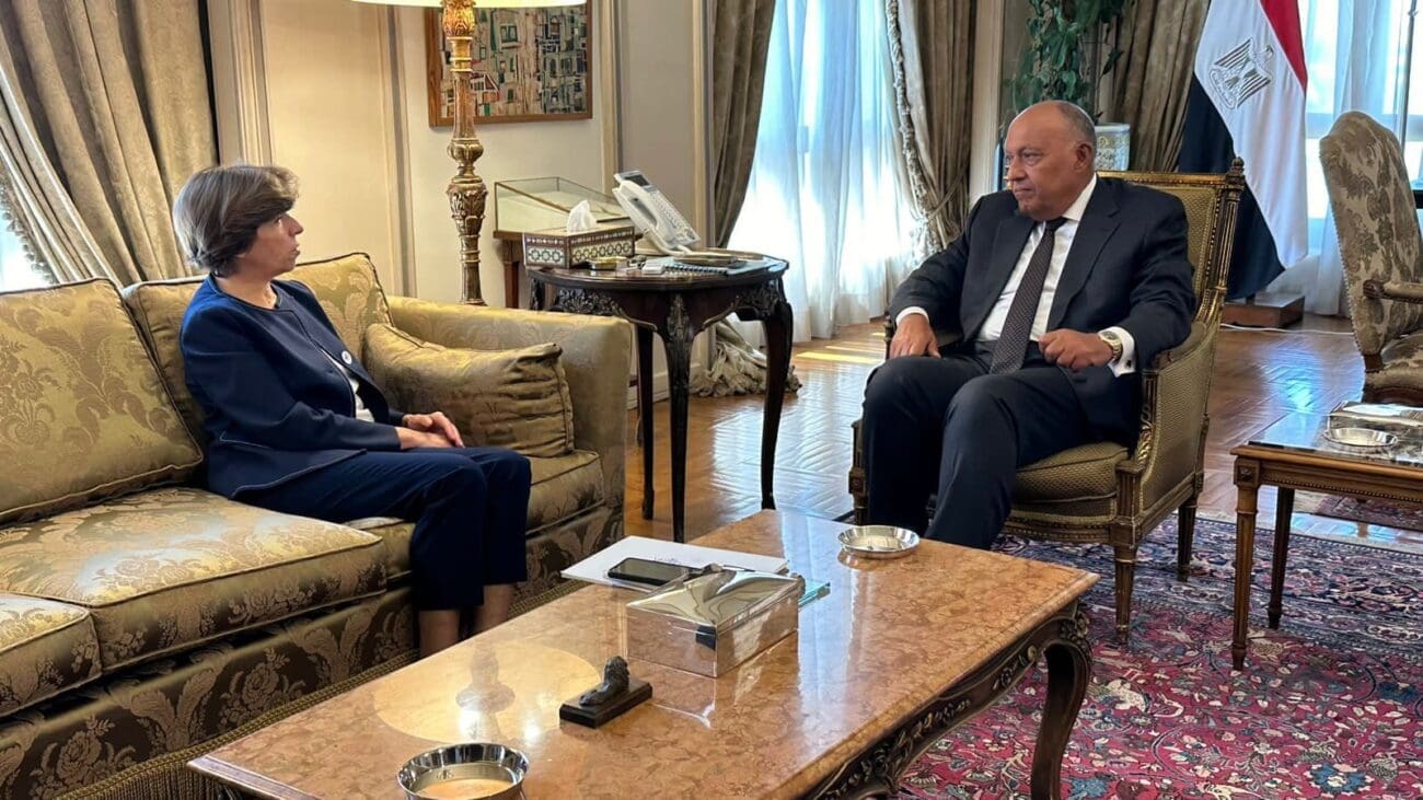 اجتماع وزير الخارجية المصري مع نظيرته الفرنسية