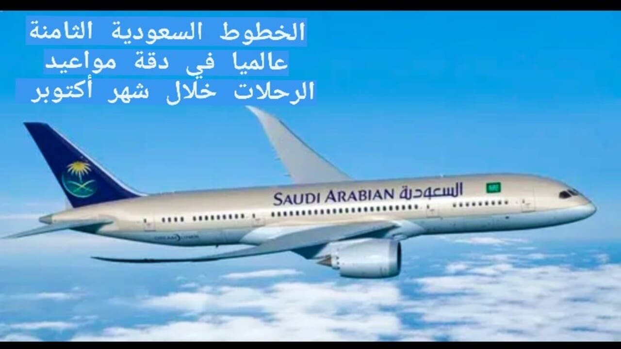 طائرة سعودية تحلق في السماء_ مصدر الصورة: موقع الخطوط السعودية الجوية